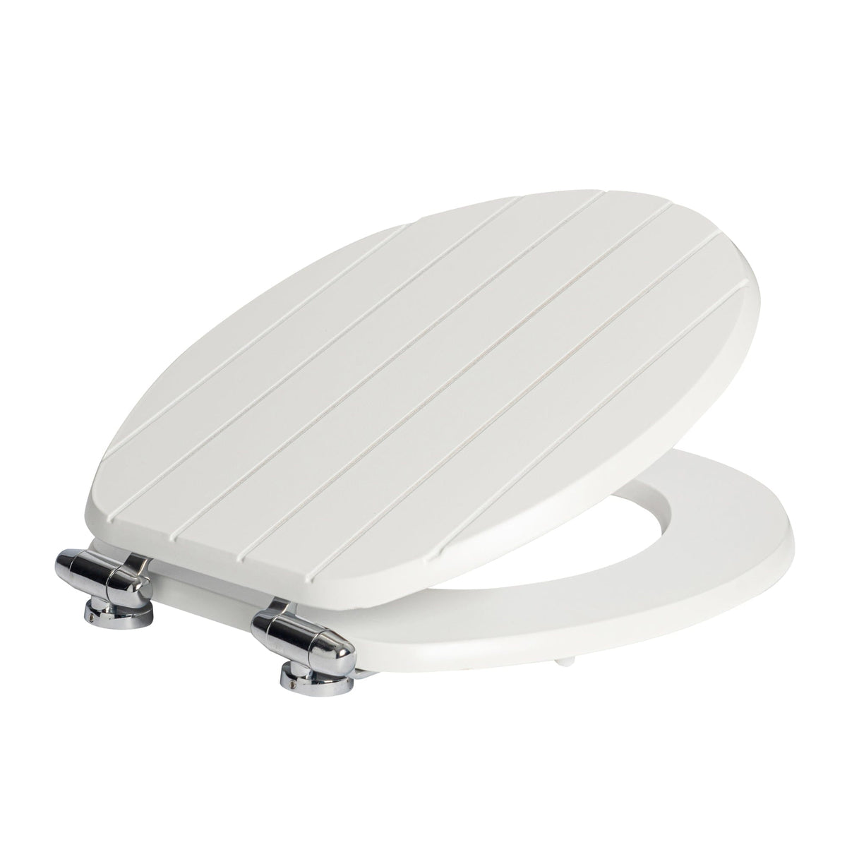 White Soft Close Tongue & Groove Toilet Seat