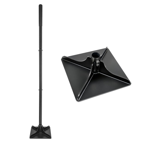 20cm Ground Tamper with 1.22M Handle - Black
