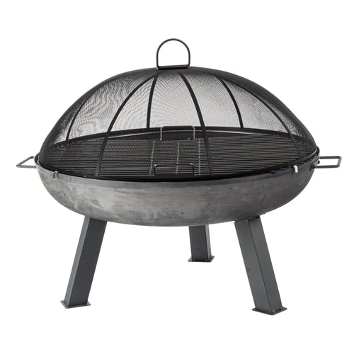 3pc Round Fire Pit, Grill and Dome Set