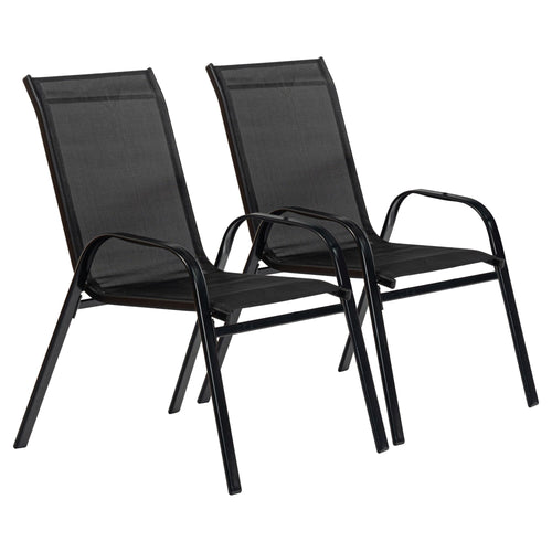 2 piece Sussex Black Garden Armchairs