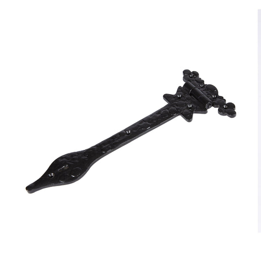 310mm Black Ornate T-Hinge