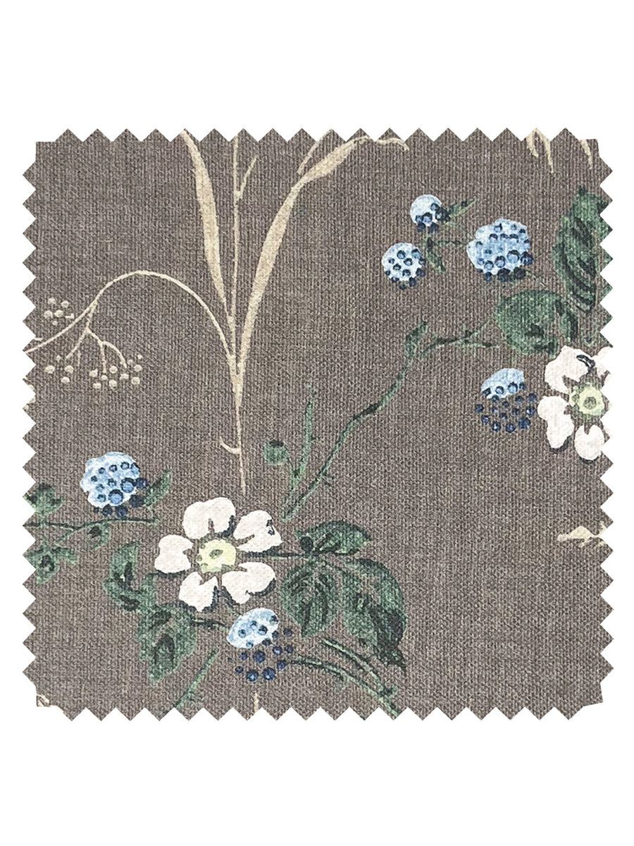 Heaton' Linen Fabric by Nathan Turner - Chocolate - LINEN / YARD
