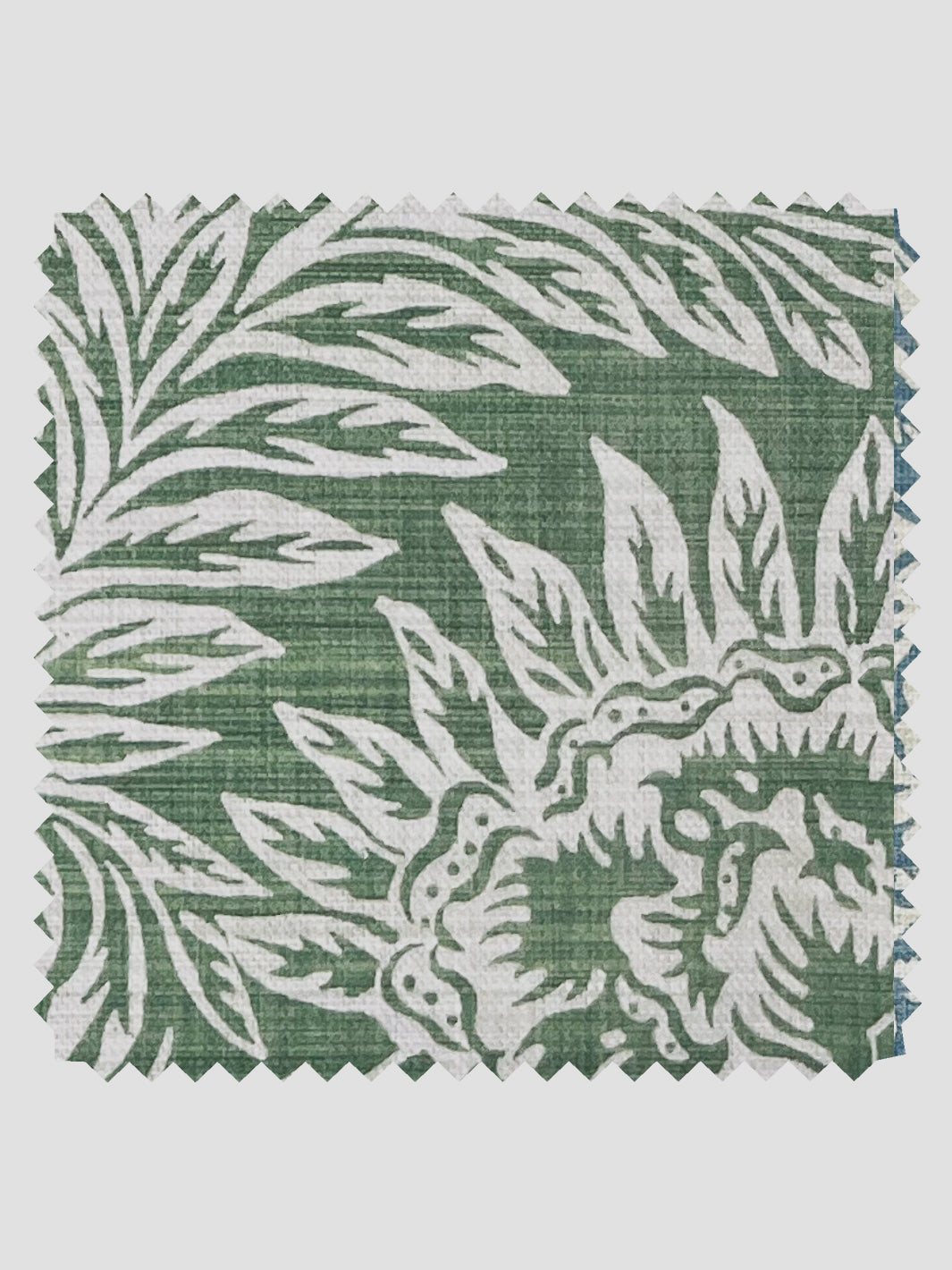 Herald' Linen Fabric by Nathan Turner - Green - LINEN / YARD