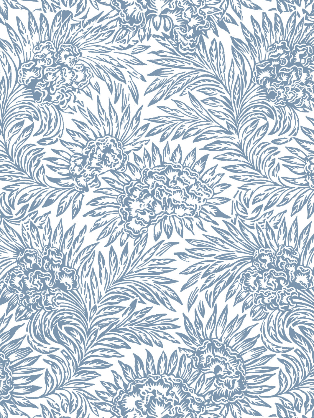 'Herald' Wallpaper by Nathan Turner - Blue - Removable / 26 in. x 4.5 ft.