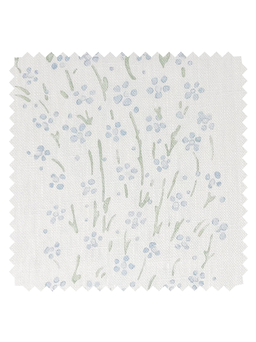 Hillhouse Floral Ditsy Wave' Linen Fabric by Nathan Turner - Blue Green - LINEN / YARD