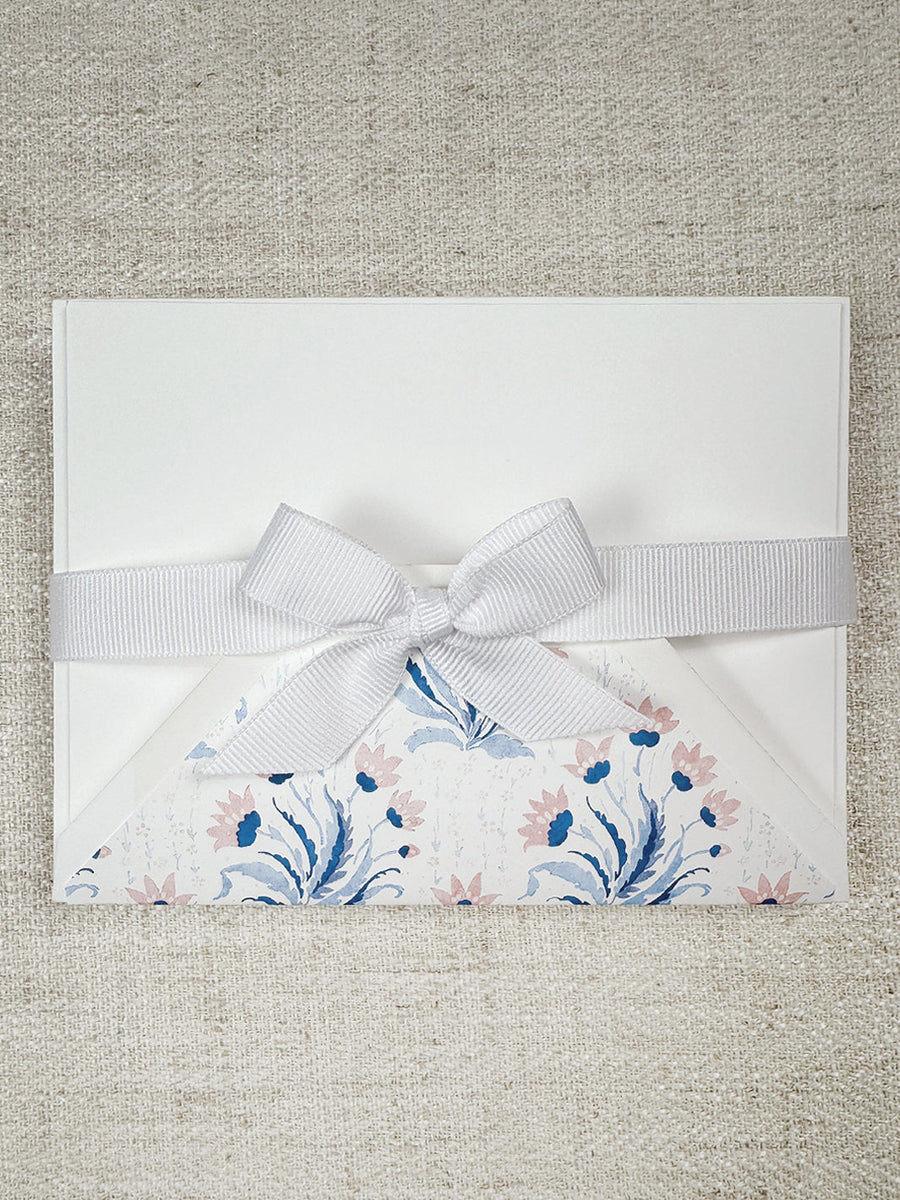 'Hillhouse Floral Note Set by Nathan Turner - Blue & Pink