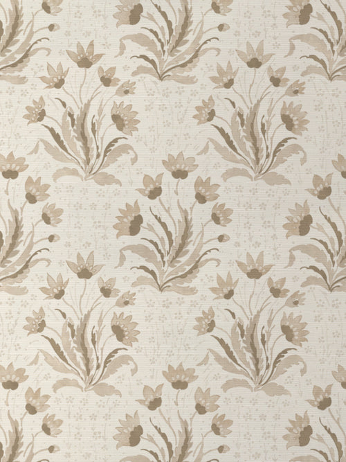 'Hillhouse Floral Tonal' Grasscloth Wallpaper by Nathan Turner - Neutral - Grasscloth Roll