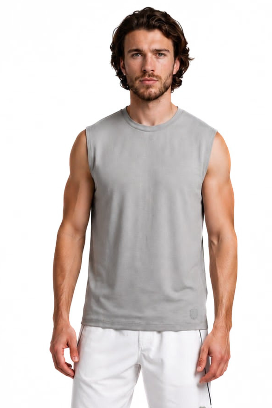Performance Heathered Peached Jersey Muscle Tank - Quiet Gray / Small
