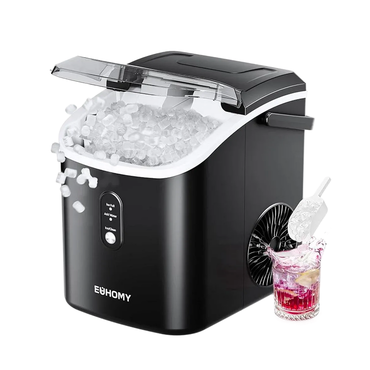 Euhomy Pearl H1 Nugget Ice Maker - Black