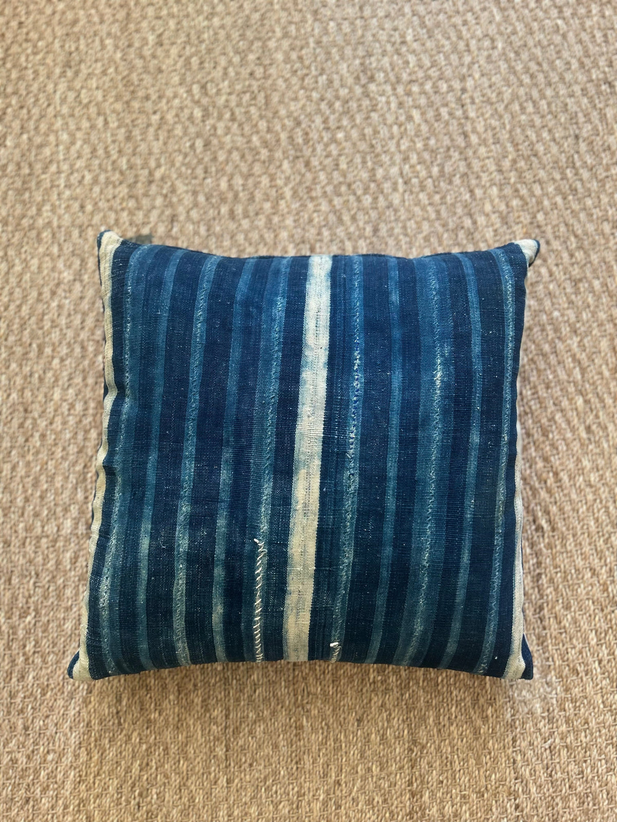 EHI- Object- Pillow Made From Antique African Textile-Indigo