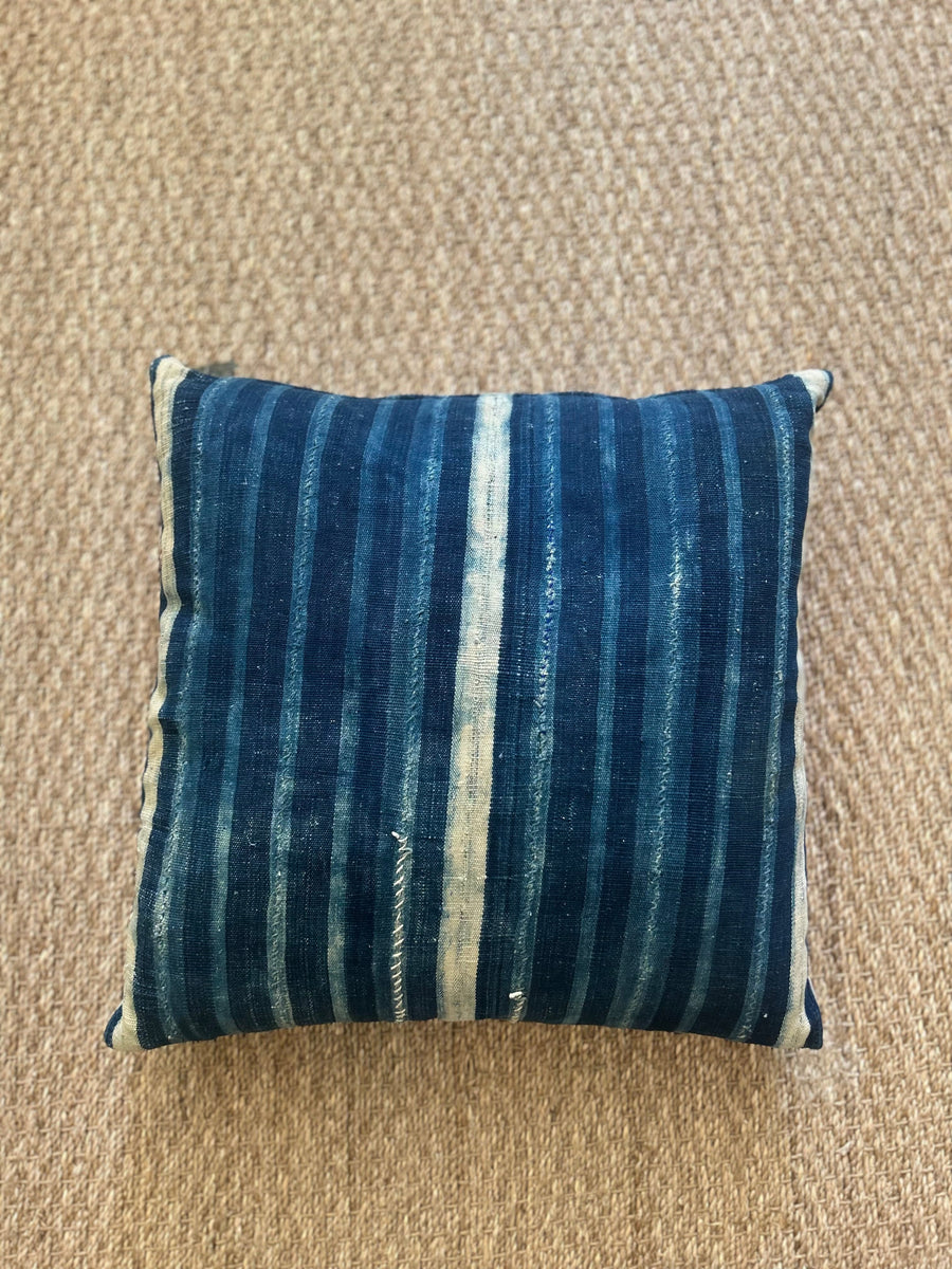 EHI- Object- Pillow Made From Antique African Textile-Indigo