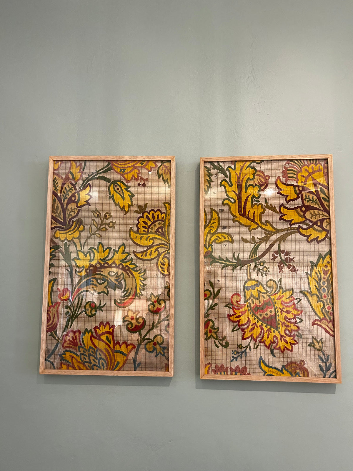 EHI - Object -Framed Antique Wallpaper Panels