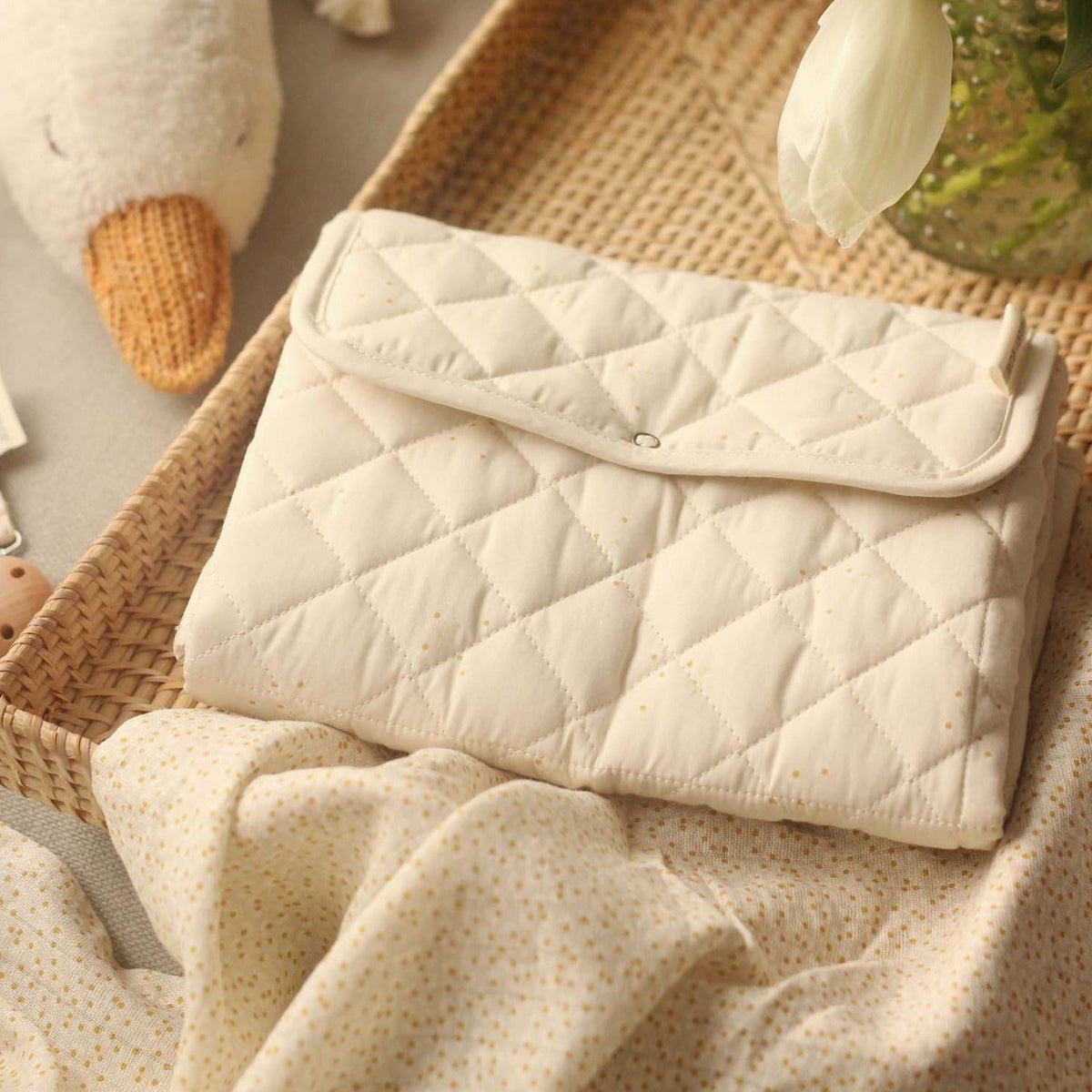 Travel Baby Changing Mat - Wild Chamomile