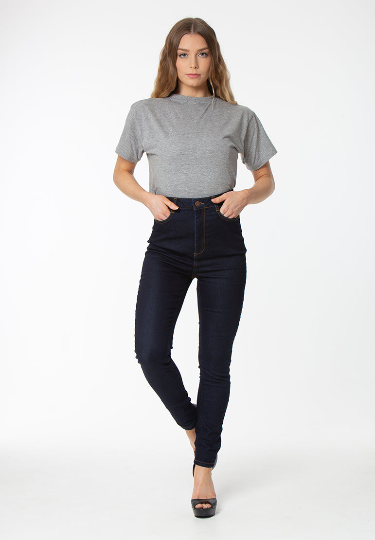 Above & Beyond Tummy Friendly- High Waist Skinny Jeans (Dark Blue) Size 6