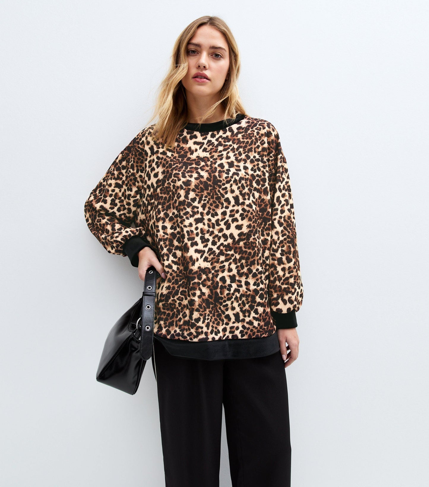 Leopard Print Oversized Top