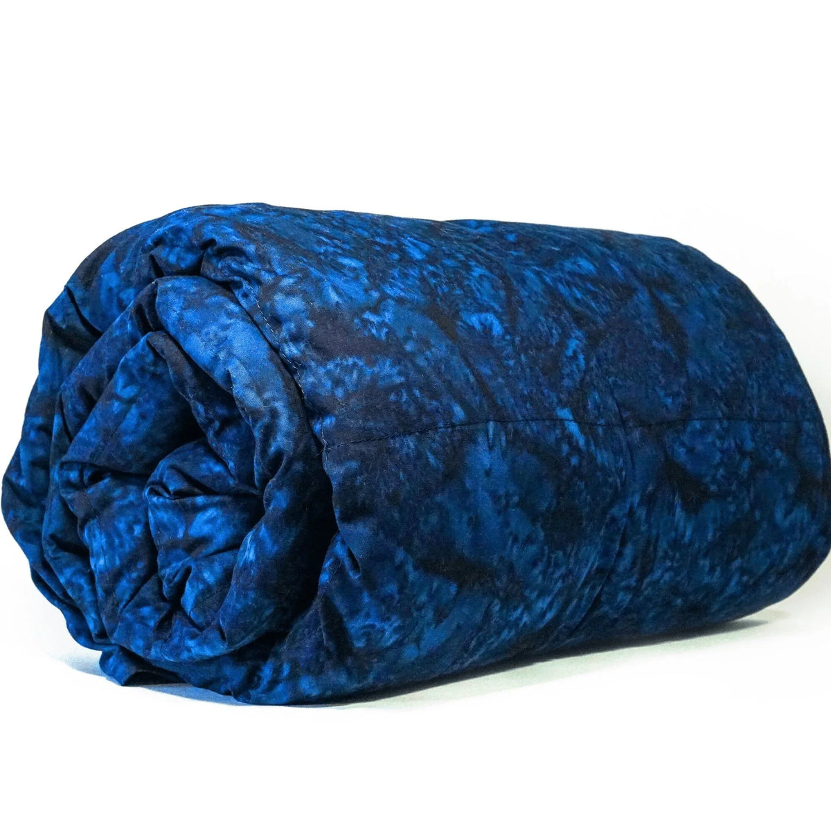 Colorful Cotton Weighted Blankets - Indigo ocean waves / Kids (38"x50") / 5 lbs