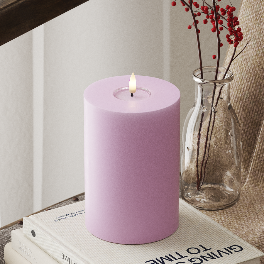 LED-Blockkerzen Ø 10 x 15 cm Lavendel