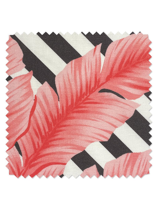 'Isla Palm' Fabric by Barbie™ - Flamingo - LINEN / SAMPLE