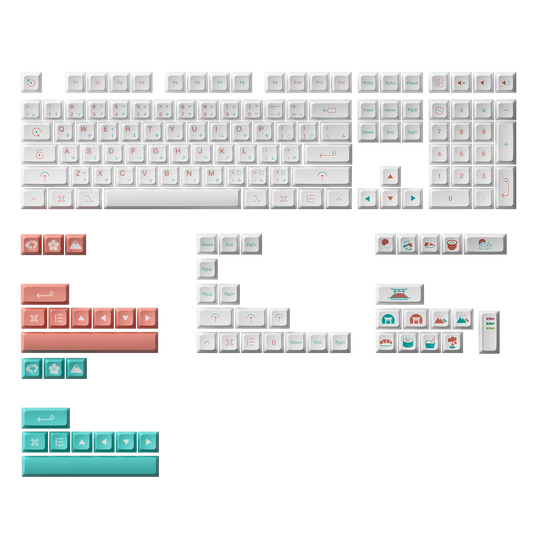Red Fuji Keycap Set (161-Key)