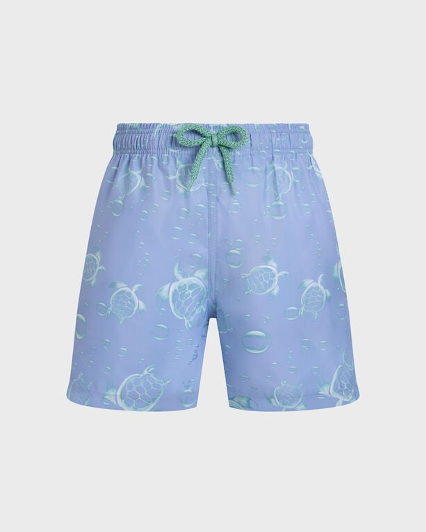 Vilebrequin - Boys Ultra-light And Packable Swim Shorts Bubbles Turtles 3d - Swimwear - Jihin - Blue - Size 10