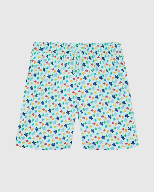 Vilebrequin - Boys Stretch Swim Shorts Micro Ronde Des Tortues Rainbow - Swimwear - Jirise - Blue - Size 14