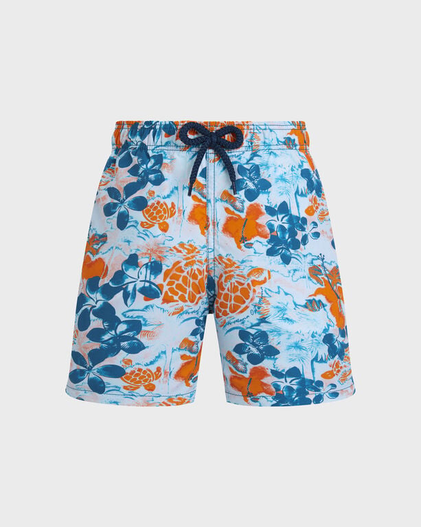 Vilebrequin - Boys Swim Shorts Jungle Turtles - Swimwear - Jim - Blue - Size 14