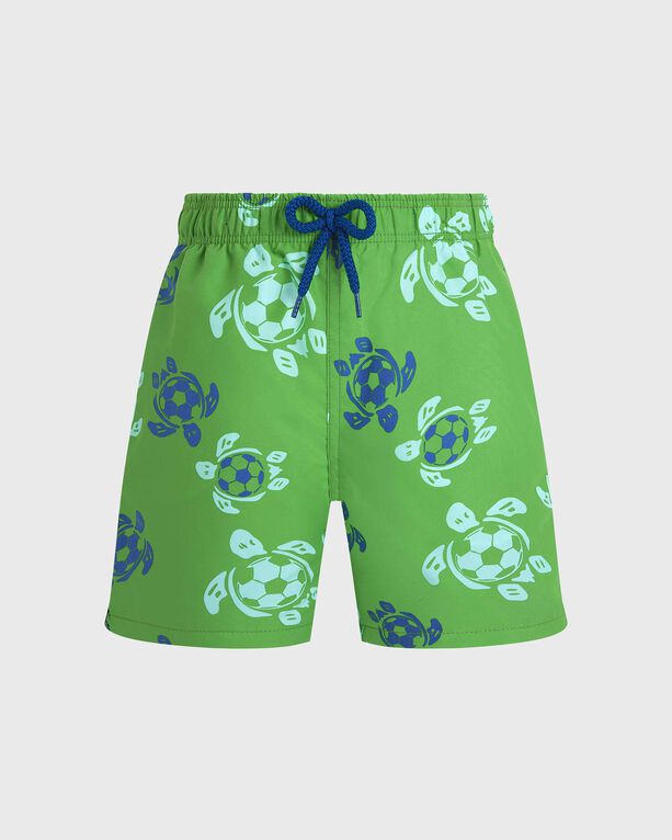 Vilebrequin - Boys Swim Shorts Soccer Turtles - Swimwear - Jim - Green - Size 14