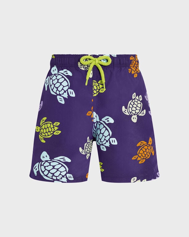 Vilebrequin - Boys Swim Shorts Tortues Multicolores - Swimwear - Jim - Purple - Size 14