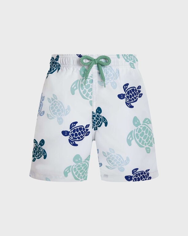 Vilebrequin - Boys Swim Shorts Tortues Multicolores - Swimwear - Jim - White - Size 14