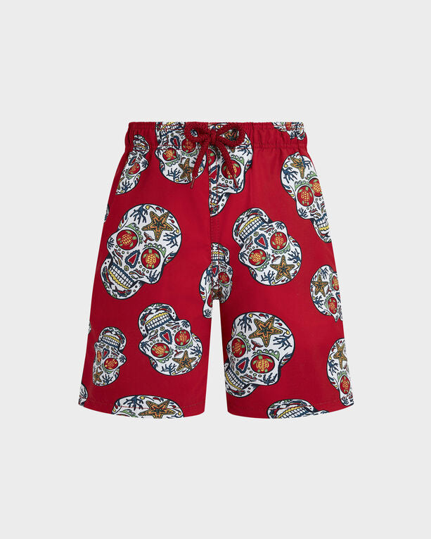 Vilebrequin - Boys Swim Shorts Día De Muertos - Swimwear - Jim - Red - Size 8