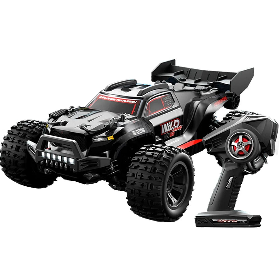 JJRC C8810 1/18 Scale 4WD 28 km/h Off-Road Full Proportional RC Monster Truck - Black & Red