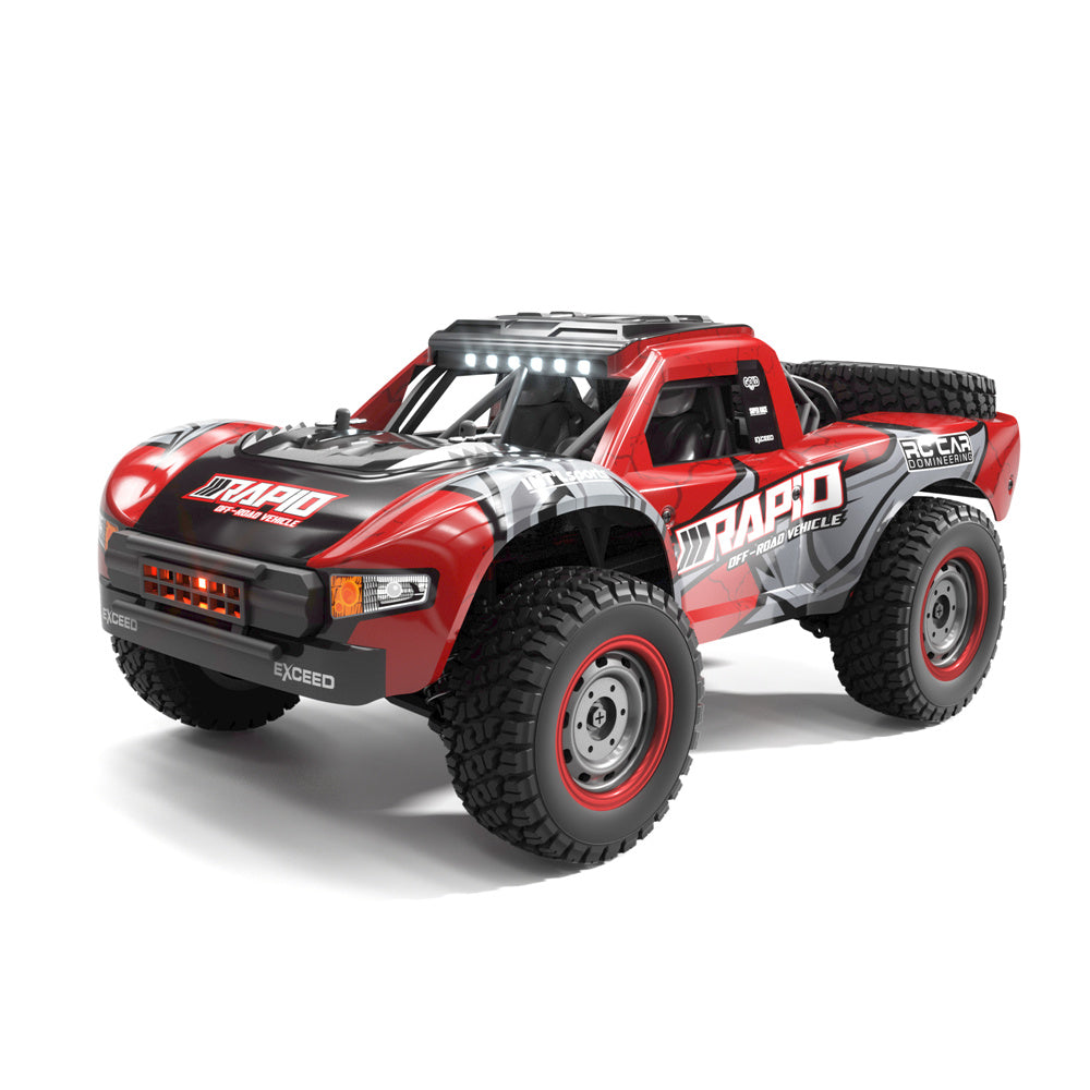 JJRC Q130 1/14 Scale 4WD 48 to 70 KM/H RC Short Course Truck (Brushed, Brushless) - Brushed Red