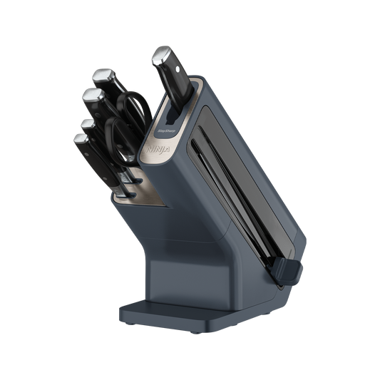 Ninja Foodi StaySharp Knife Block with Integrated Sharpener – 6-Piece Set in Cyber Space | K32006UKCYD | by SharkNinja