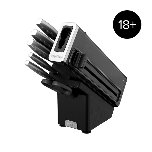 Ninja StaySharp Stainless 6-Piece Knife Set & Wood Block – in Charcoal | K62006EUUK | by SharkNinja