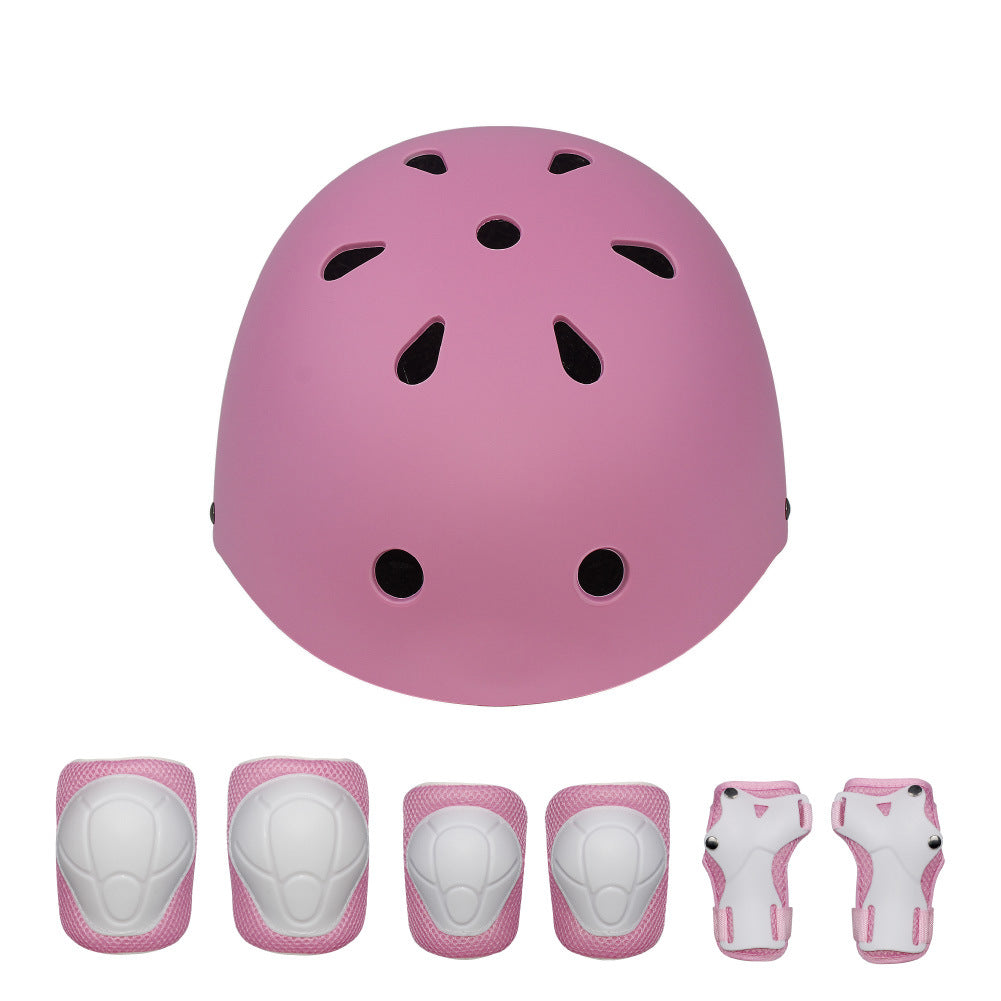Protective Helmet and Pads  for Kids - Pink