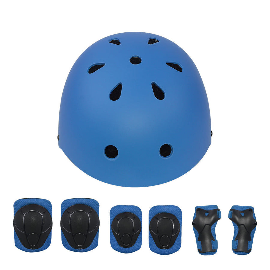 Protective Helmet and Pads  for Kids - Blue