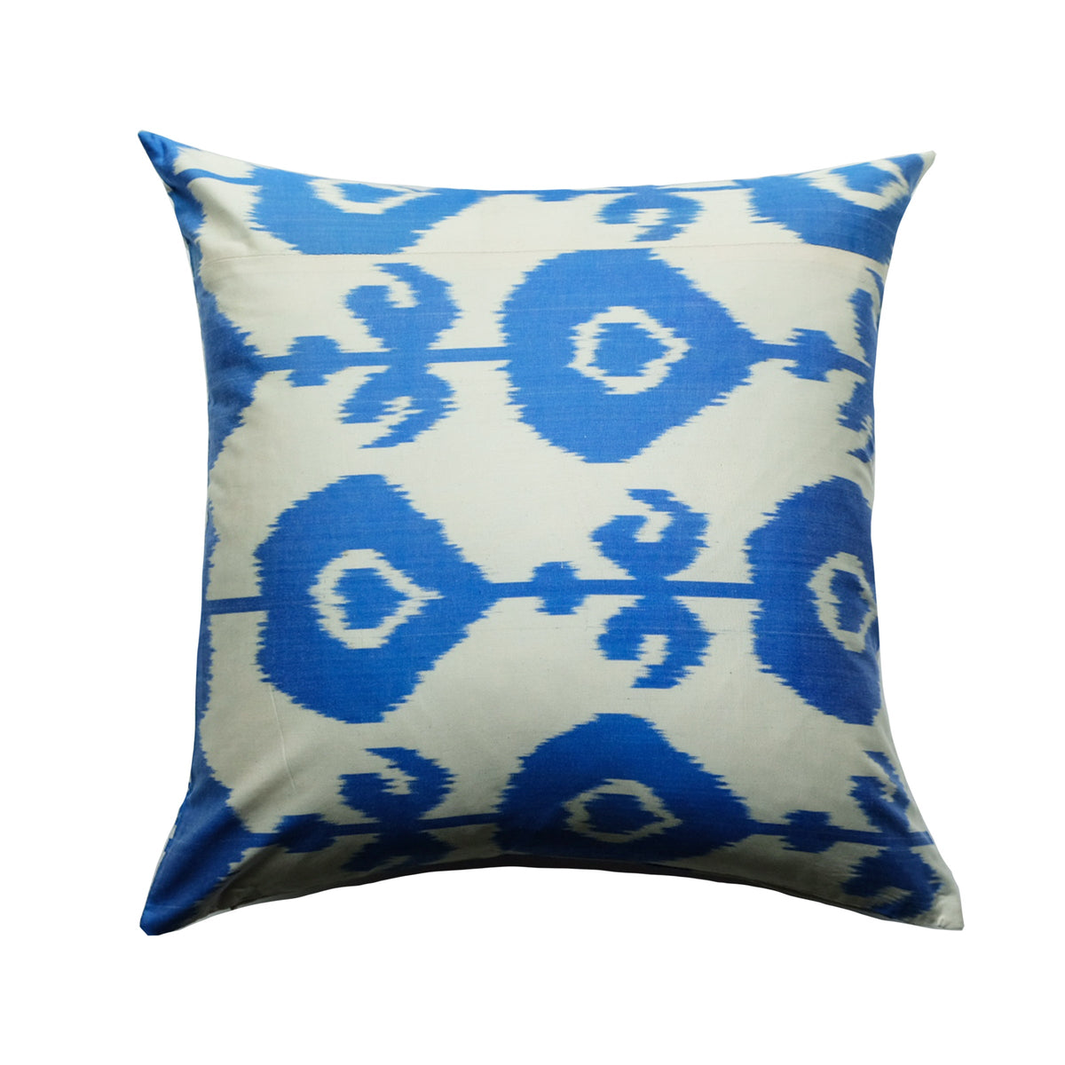 Kork Silk Ikat Pillow - 20" x 20" / Cobalt