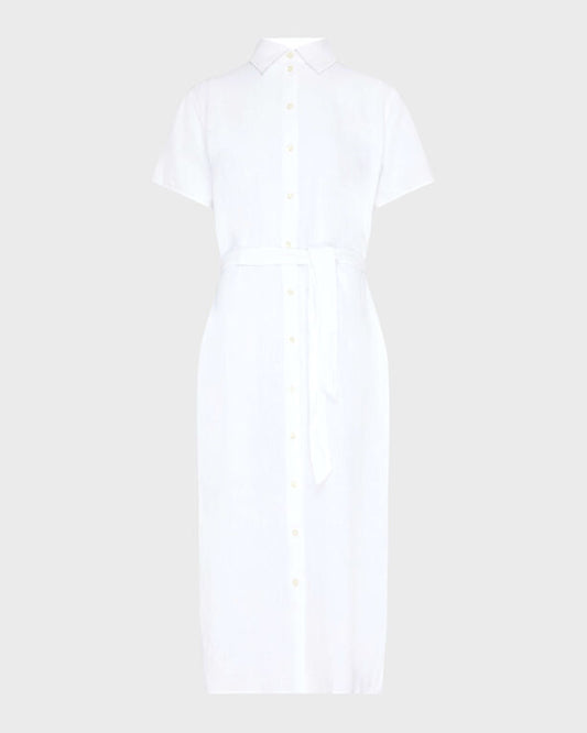 Vilebrequin - Women Linen Shirt Dress Solid - Dress - Luciane - White - Size XL