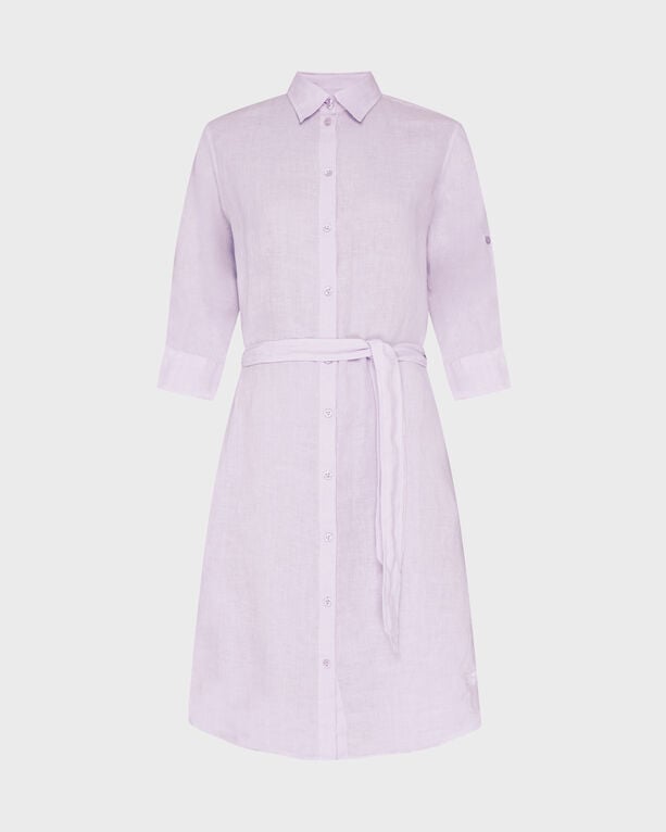 Vilebrequin - Women Linen Shirt Dress Solid - Dress - Ludovie - Purple - Size L