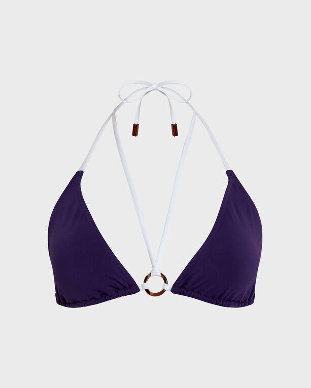 Vilebrequin - Women Triangle Bikini Top Solid - Swimwear - Florane - Purple - Size L