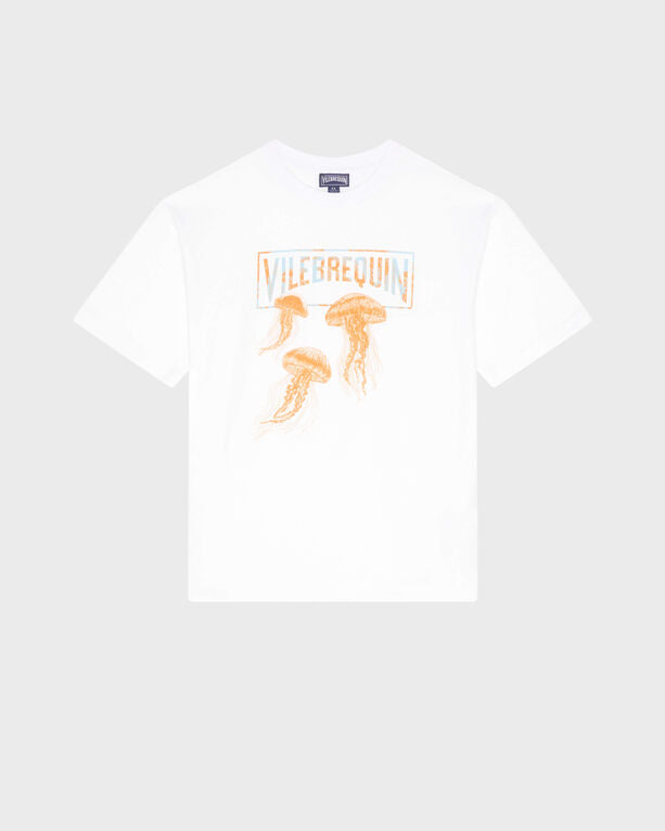 Vilebrequin - Boys Organic Cotton T-shirt Medusa - Tee Shirt - Galileo - White - Size 14