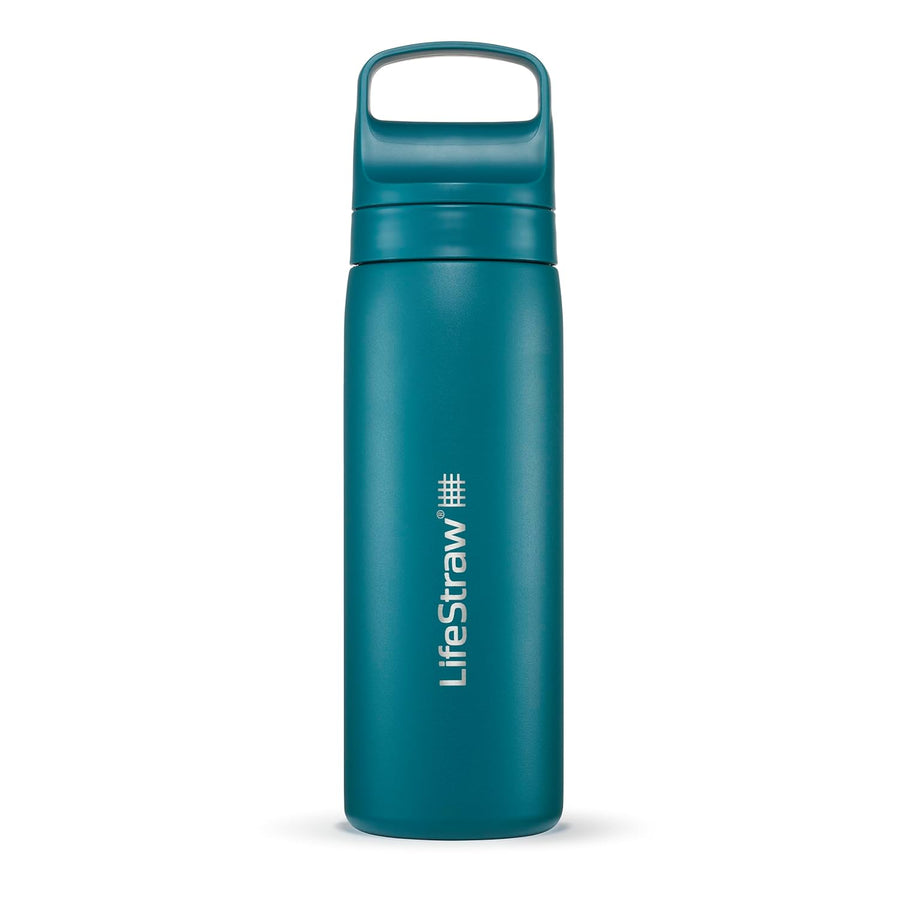 LifeStraw Go Series Stainless Steel Water Filter Bottle 500ml - Laguna Teal