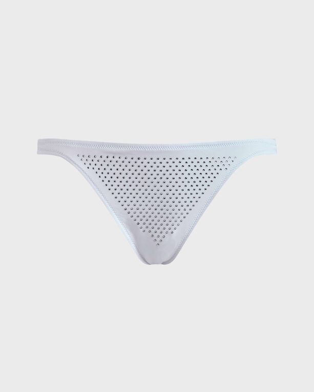 Vilebrequin - Women Mini Brief Bikini Bottom Strass - Swimwear - Lili - White - Size XS