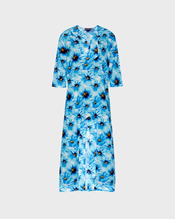 Vilebrequin - Women Cotton Voile Kaftan Poppies - Kaftan - Leonor - Blue - Size XL