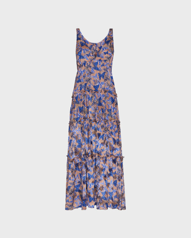 Vilebrequin - Women Long Viscose And Silk Dress Disco Butterfly - Dress - Loulou - Pink - Size XS