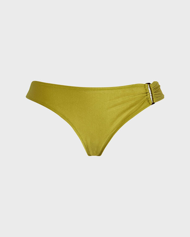 Vilebrequin - Women Mid Rise Shiny Stretch Bikini Bottom Solid - Swimwear - Loon - Green - Size L