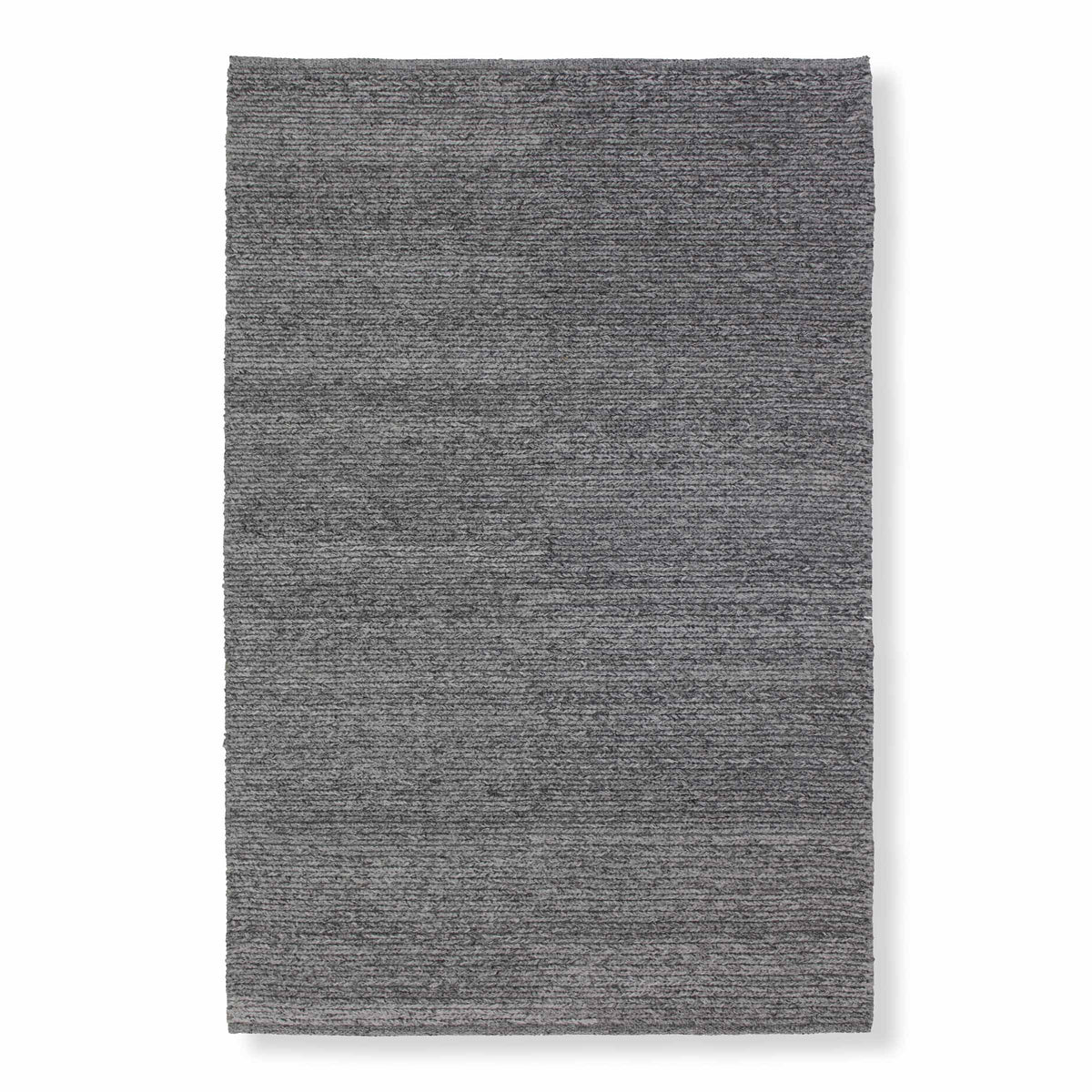 Braided Wool Gray - 5' x 8' / Dark Gray