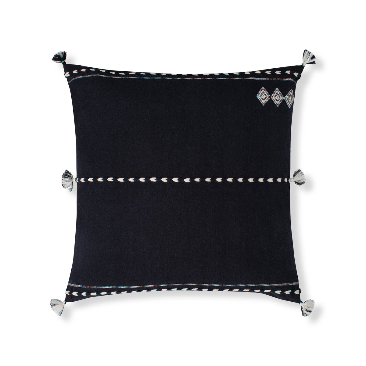 Cayucos Pillow - 24" x 24" / Black