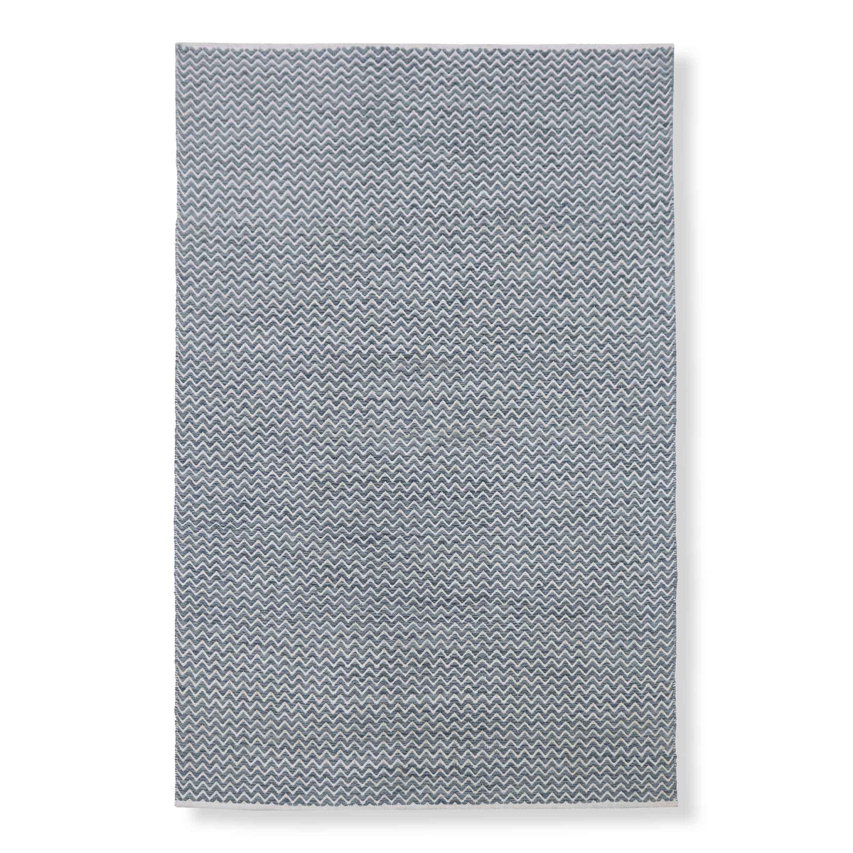 Chevron Waves - 6' x 9' / Deep Ocean Blue