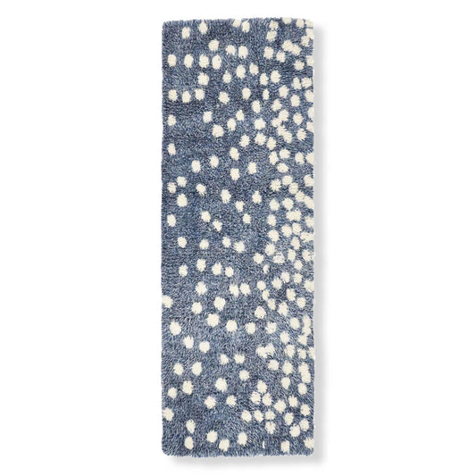 Confetti Shaggy - 2'6" x 12' / Denim Blue